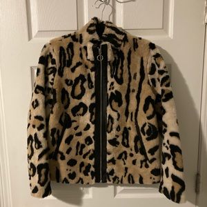 Express Leopard Coat faux fur
